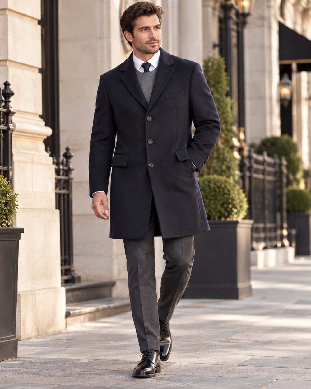United Colors Of Benetton Coat Size 52 Black Winter Overcoat NWT